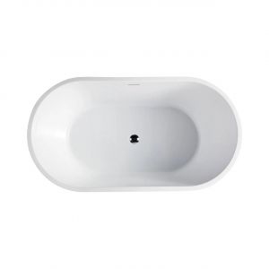 Kube Ovale 59'' White Free Standing Bathtub - White