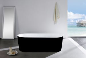 Kube OVALE 67" Free Standing Bathtub - Black