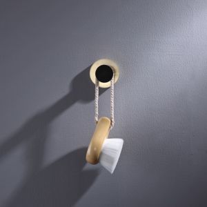 Aqua RONDO Single Robe Hook - Gold & Black