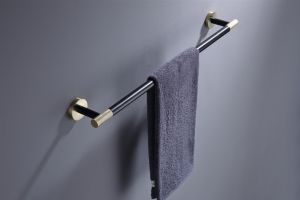 Aqua RONDO 24" Towel Bar - Gold & Black