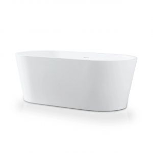 Kube Ovale 59'' White Free Standing Bathtub - White
