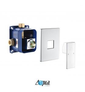 Aqua Piazza by KubeBath 1-Way Rough-In Valve W/ Cover Plate and Handle
