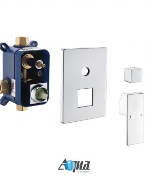 Aqua Piazza by KubeBath 2-Way Rough-In Valve W/ Cover Plate, Handle and Diverter