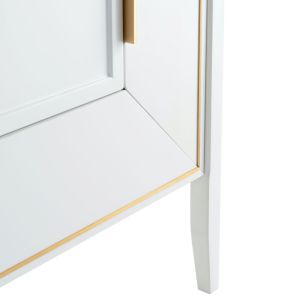 Vetro 48" High Gloss White Vanity W/ Quartz Counter Top