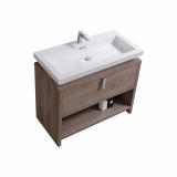 Levi 32" Butternut Modern Bathroom Vanity w/ Cubby Hole