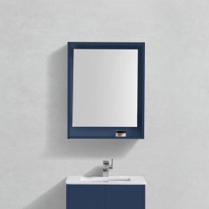 24" Wide Mirror w/ Shelf - Gloss Blue
