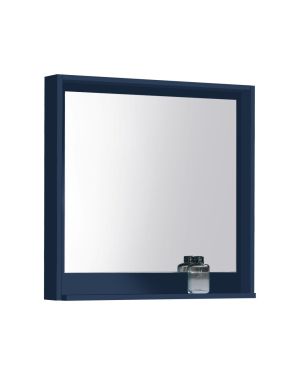 30″ Wide Mirror w/ Shelf – Navy Blue