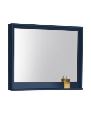 36″ Wide Mirror w/ Shelf – Navy Blue