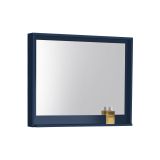 36" Wide Mirror w/ Shelf - Gloss Blue