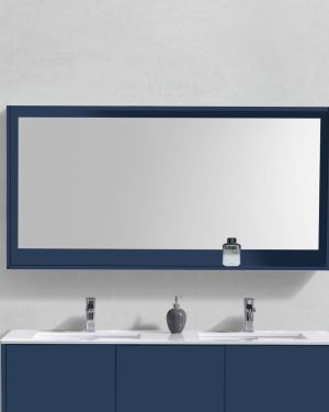 48″ Wide Mirror w/ Shelf – Navy Blue