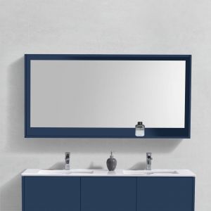 60" Wide Mirror w/ Shelf - Gloss Blue