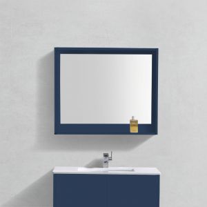 40" Wide Mirror w/ Shelf - Gloss Blue