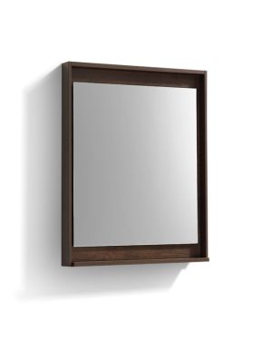 24″ Wide Mirror w/ Shelf – Rosewood