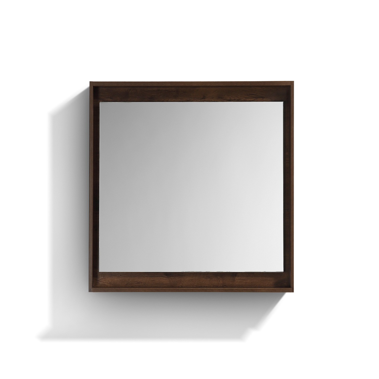 30" Wide Mirror w/ Shelf - Rosewood