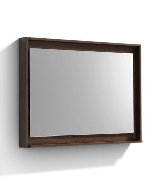 40″ Wide Mirror w/ Shelf – Rosewood