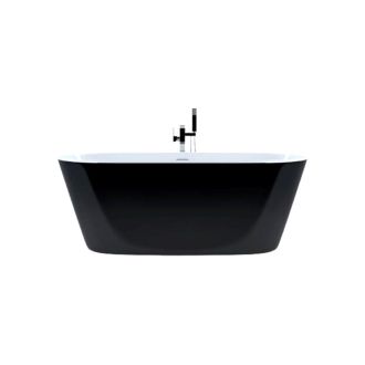 Kube Ovale 59" Free Standing Bathtub - Black