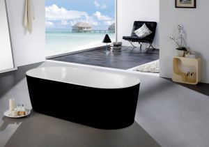 Kube OVALE 67" Free Standing Bathtub - Black