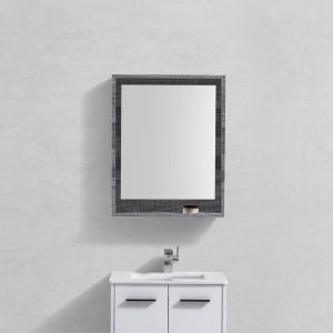 24" Wide Mirror w/ Shelf - Ash Gray