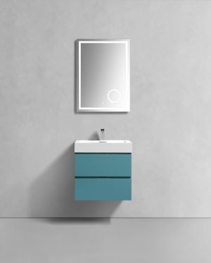 Bliss 24″ Teal Green Wall Mount Modern Bathroom Vanity
