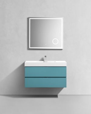 Bliss 40″ Teal Green Wall Mount Modern Bathroom Vanity