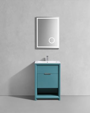 KubeBath 24″ Nudo Modern Bathroom Vanity in Teal Green Finish
