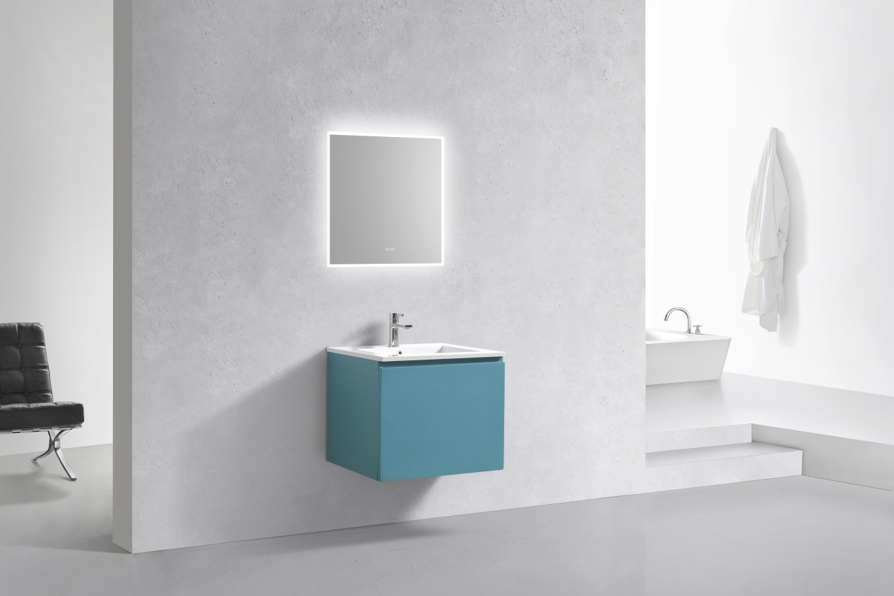 KubeBath 24" Balli Modern Bathroom Vanity in Teal Green Finish