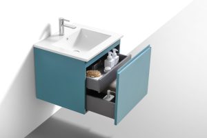 KubeBath 24" Balli Modern Bathroom Vanity in Teal Green Finish