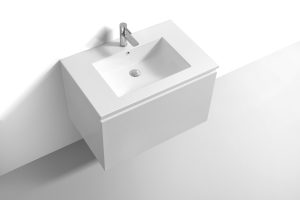 KubeBath 32" Balli Modern Bathroom Vanity in High Gloss White Finish