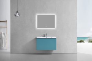 KubeBath 32" Balli Modern Bathroom Vanity in Teal Green Finish