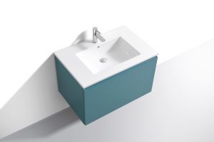 KubeBath 32" Balli Modern Bathroom Vanity in Teal Green Finish