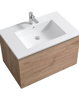 KubeBath 32″ Balli Modern Bathroom Vanity in White Oak Finish