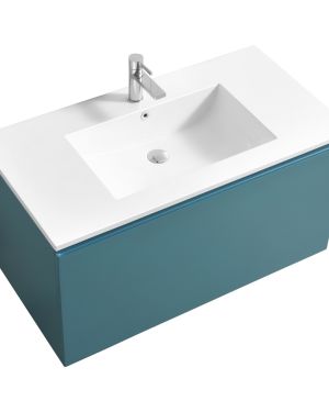 KubeBath 40″ Balli Modern Bathroom Vanity in Teal Green Finish