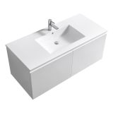 KubeBath 48" Single Sink Balli Modern Bathroom Vanity in High Gloss White Finish