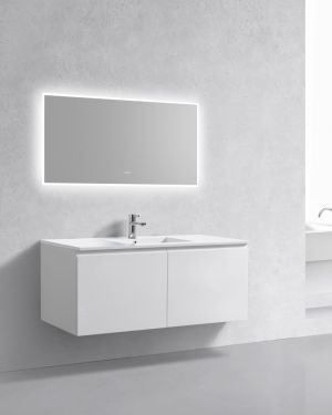 KubeBath 48″ Single Sink Balli Modern Bathroom Vanity in High Gloss White Finish