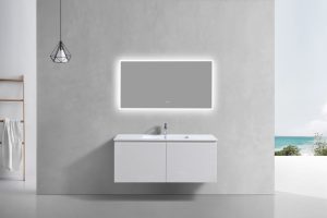 KubeBath 48" Single Sink Balli Modern Bathroom Vanity in High Gloss White Finish