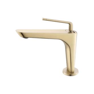 Aqua Saggio Single Lever Bathroom Vanity Faucet – Brushed Gold