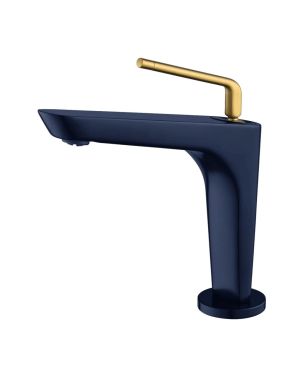 Aqua Saggio by KubeBath Single Lever Bathroom Vanity Faucet – Blue