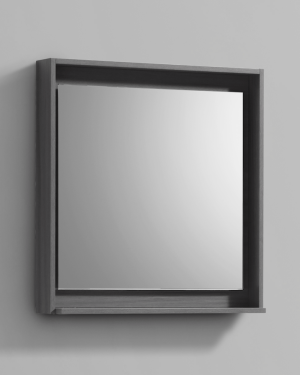 24″ Wide Mirror w/ Shelf – Vulcan Ash Grey