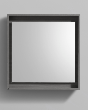 24″ Wide Mirror w/ Shelf – Vulcan Ash Grey
