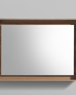 36″ Wide Mirror w/ Shelf – Honey Oak