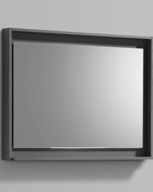 40″ Wide Mirror w/ Shelf – Vulcan Ash Grey