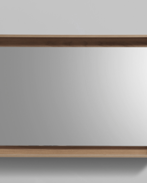 48″ Wide Mirror w/ Shelf – Honey Oak