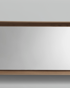 60″ Wide Mirror w/ Shelf – Honey Oak