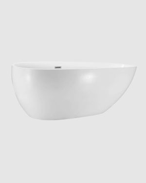 Kube BALLI 59” White Free Standing Bathtub