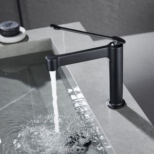Aqua Mirante Single Lever Bathroom Vanity Faucet – Matte Black