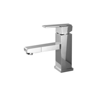 Aqua Piazza Single Lever Bathroom Vanity Faucet w/ 360° rotating Spout - Chrome