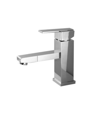 Aqua Piazza Single Lever Bathroom Vanity Faucet w/ 360° rotating Spout – Chrome
