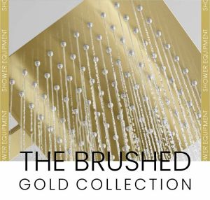 Aqua by Kubebath Brushed Gold Shower Set