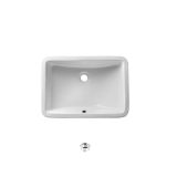 Kube 16" White Ceramic Rectangular Undermount Sink