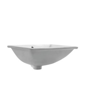 Kube 16″ White Ceramic Rectangular Undermount Sink